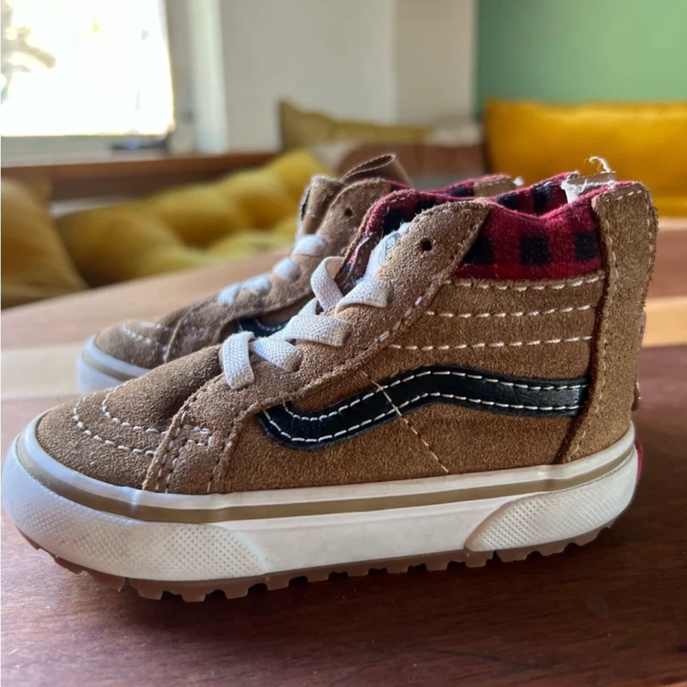 Vans Kids Brown Suede High-Top Sneakers - Picture 2 of 3
